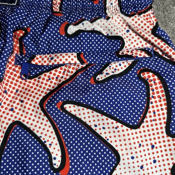 Vilebrequin Swim Trunks Mens XL Swim Shorts Blue Starfish Polka Dot Liner - Picture 8 of 9